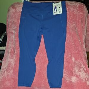 Women's (XXL) RBX Athletic Blue Ankle Length Leggings